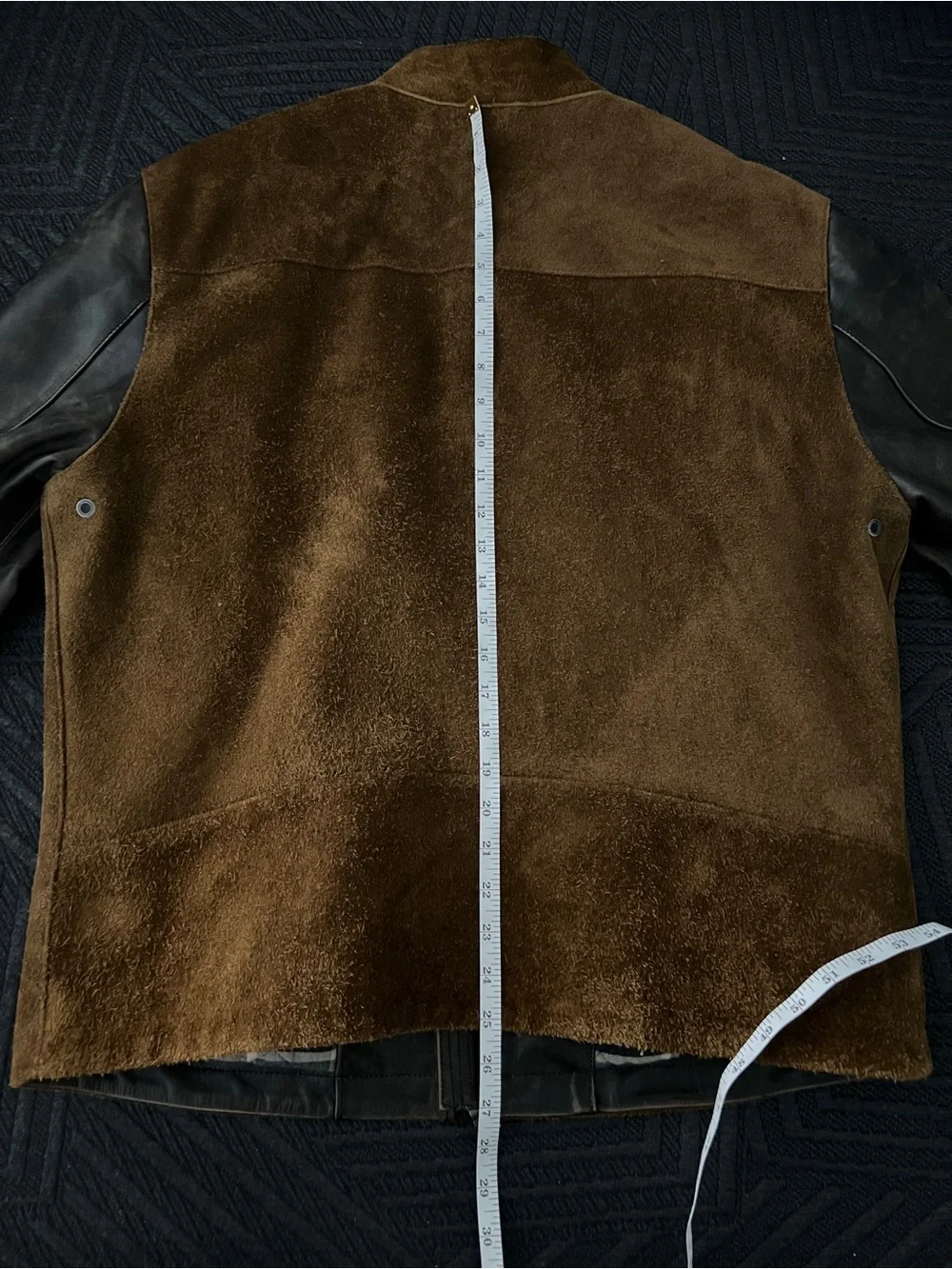 Banana Republic Brown Suede & Black Leather Sleeve Jacket